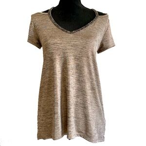 Juicy Couture women’s cold shoulder grey top XS